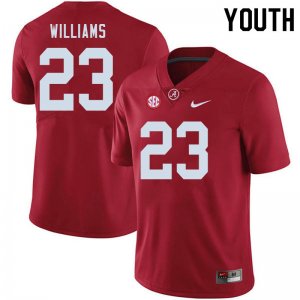 NCAA Youth Alabama Crimson Tide #23 Roydell Williams Stitched College 2020 Nike Authentic Crimson Football Jersey BP17T36OJ